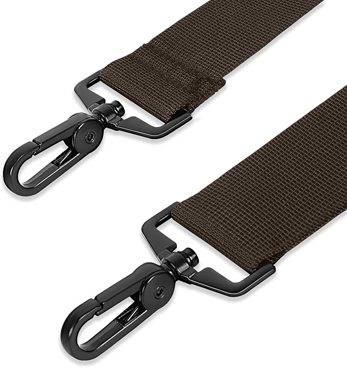 Taygeer Replacement Bag Strap, Universal Adjustable Shoulder Strap Belt with Hook Breathable Non-Slip Pad, Fit Luggage Canvas Tool Satchel Makeup Handbag Duffle Bag Briefcase, Brown