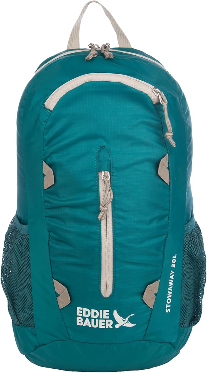 Eddie Bauer Stowaway Packable Backpack | Travel | Outdoor | Lightweight | Foldable | Durable | Ripstop Polyester | 20L - Deep Sea