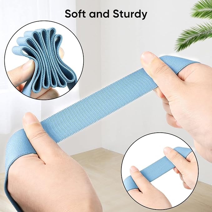Luggage Strap, FINPAC Bag Bungee Suitcase Adjustable Elastic Strap Belt Travel Accessories with Anti-Pinch Buckle, Easy to Travel, Long Use Life (Sandy Wave)