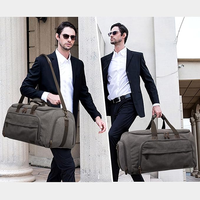 S-ZONE Carry On Garment Bag for Travel Convertible Duffle Bags for Men Women 2 in 1 Hanging Suitcase Business with Toiletry Bag