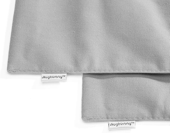 100% Cotton Canvas Travel Laundry Bag, 2-Pack (Small, Light Grey)