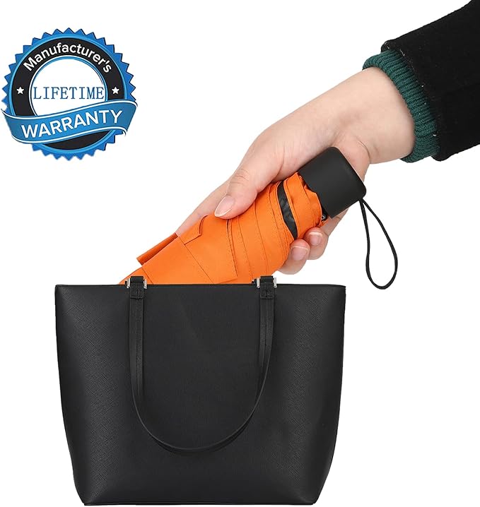 GAOYAING Compact Travel Umbrella with Case Sun&Rain Lightweight Small and Compact Suit for Pocket