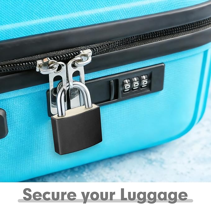 8Pcs 22mm Mini Suitcase Locks, Multicolor Metal Padlock with Key, Plastic-Covered Luggage Locks for Suitcase, Boxes, Backpack, Locker, Laptop Bag
