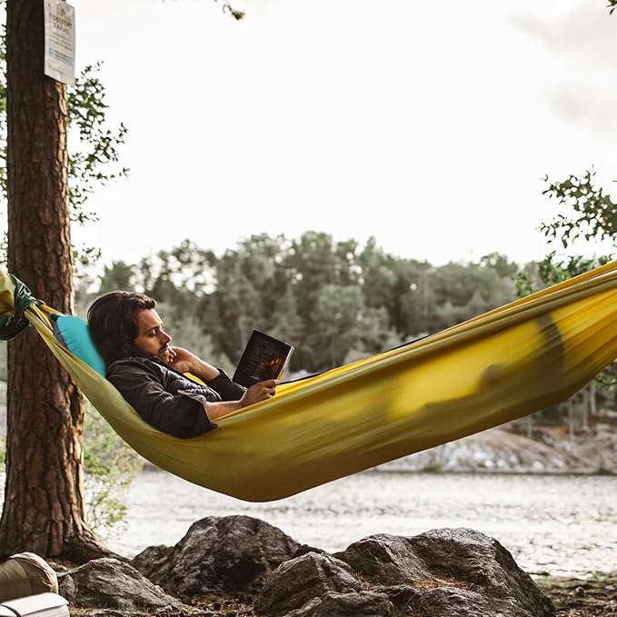 Ultralight Inflatable Camping Travel Pillow - Compressible, Compact, Comfortable, Ergonomic Inflating Pillows for Neck & Lumbar Support Camp, Hiking, Backpacking Green