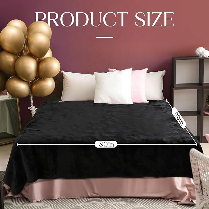 Waterproof Gray Blanket for Dog Cat Puppy, 80'' x 90'' Double Side Leakproof Reversible Double Side Sherpa Flannel Fleece 3 Layer Lightweight Blanket, Absorb 78oz(BlackWhite), Machine Washable