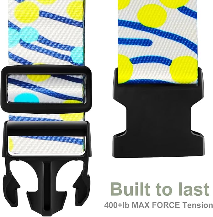 Luggage Straps for Suitcases TSA Approved Easy Pack Organized Suitcase Strap, Luggage Strap, Luggage Belt Strap, Bag Straps for Luggage. Buckle Straps Travel Accessories (Stripe)