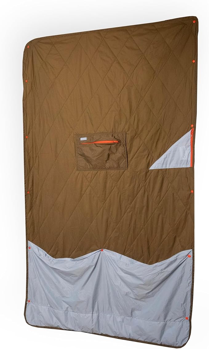 Gravel Layover Travel Blanket – Ultra-Light Compact Blanket for Camping and Outdoor Adventures - Down Alternative Portable Travel Blanket for Layovers & Road Trips (Desert Lake)