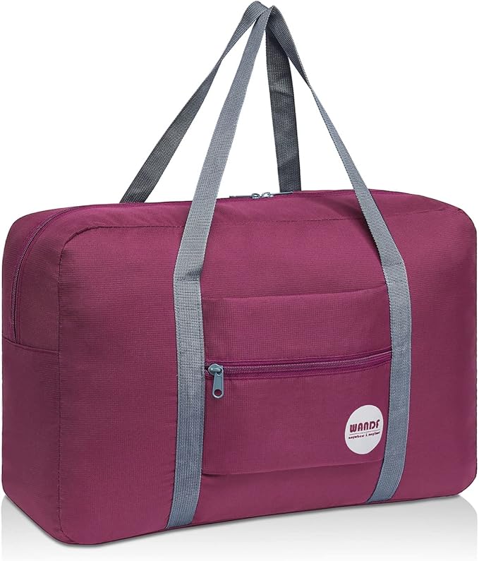 WANDF For Spirit Airlines Personal Item Bag 18x14x8 Travel Duffel Bag Underseat Foldable Carry-on Luggage for Women