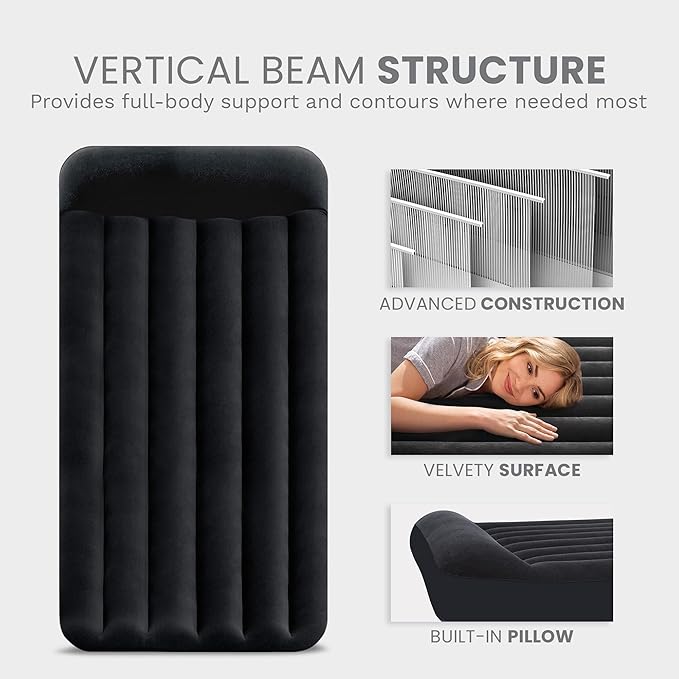 INTEX Dura-Beam Standard Pillow Rest Air Mattress: Fiber-Tech