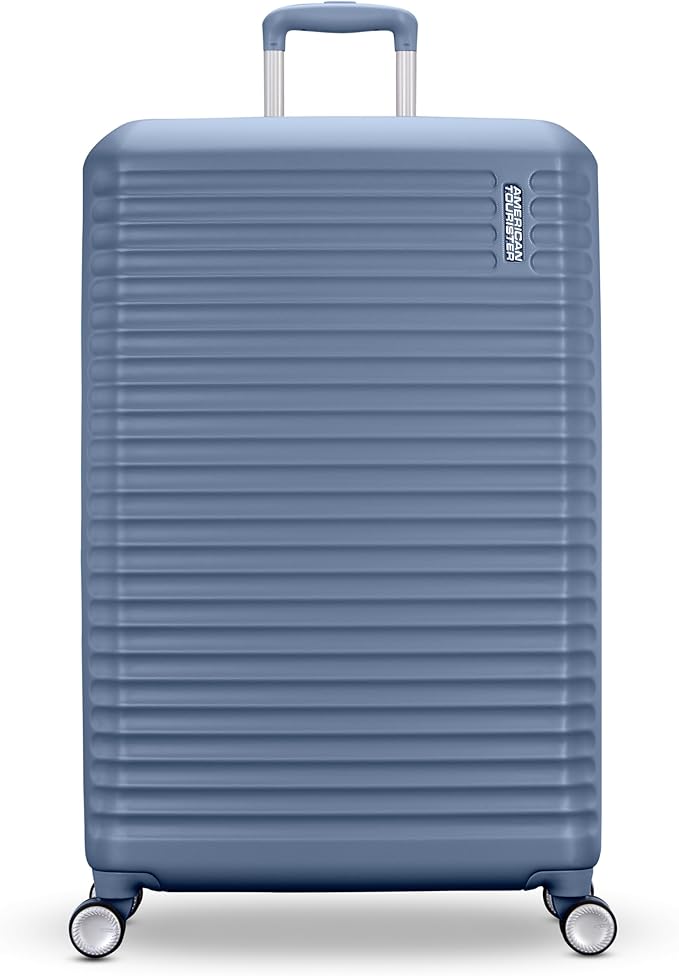 American Tourister Stratum 3.0 Large 28-Inch Spinner, Airline Approved, Durable Hardside Luggage, Expands 1.5", RightHeight™ Adjustable Handle, Elemental Blue