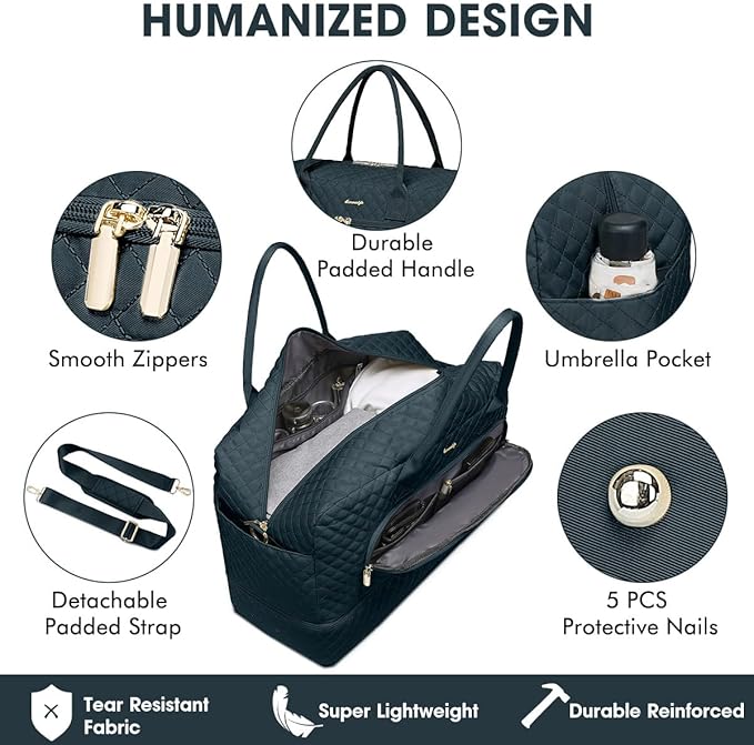 Travel Duffel Bags for Women with Shoe Compartment, Weekender Overnight Bag with Wet Pocket & Toiletry Bag, Carry On Personal Item Bag, Travel Tote Gym Bag, Hospital Bags for Labor and Delivery