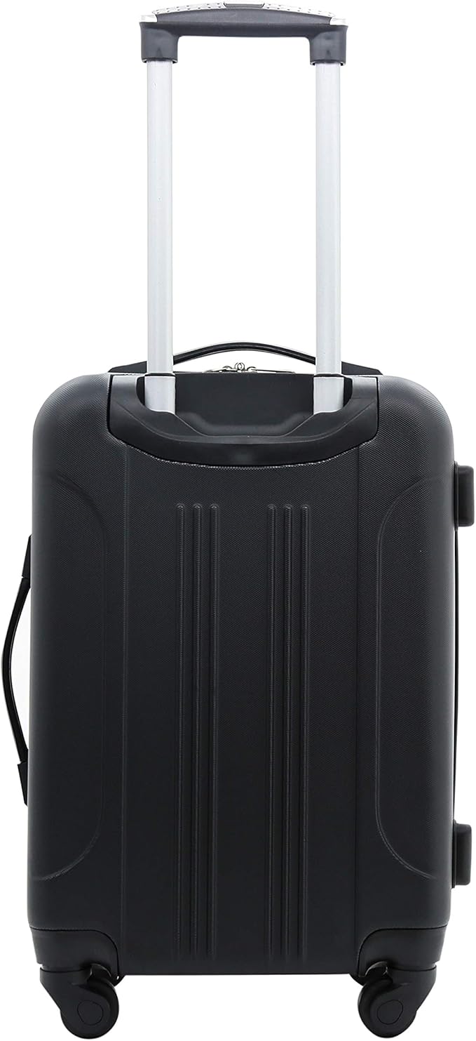 Travelers Club Chicago Hardside Expandable Spinner Luggage, Black, 5 Piece Set