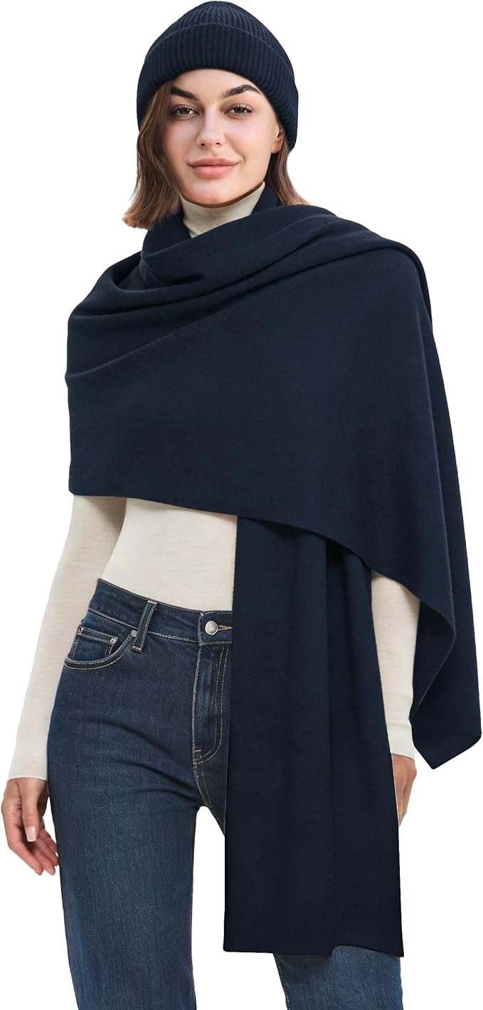 PULI Women's Pashmina Shawl Wraps for Evening Dress Large Scarf Blanket Long Wedding Bridal Winter Warm Shoulder Wrap