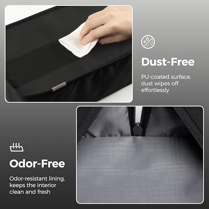 pack all Plus-Sized Stylish Shoe Bag for Travel, Water-Resistant Shoe Pouch for Gym, Smell-Proof Soccer Cleats Bag for Sport (Black)