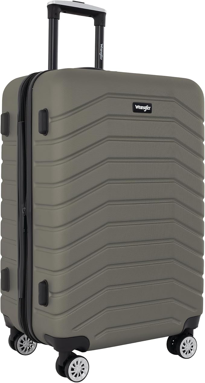 Wrangler Tahoe 3 Piece Spinner Luggage Set, Smokey Olive
