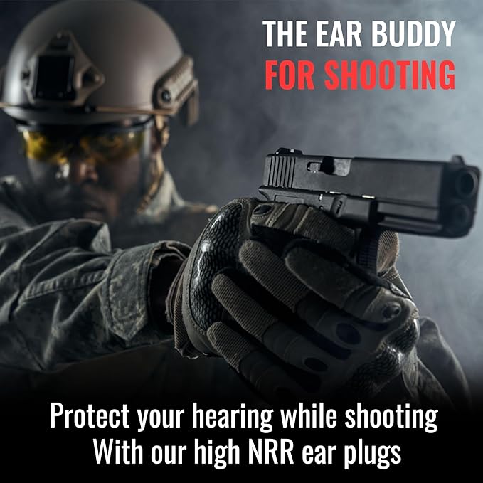 Premium Soft Foam Ear Plugs for Sleeping Noise Cancelling, Hearing Protection Earplugs for Shooting Range, Concerts, Work & Travel, Noise Reduction Rating 32 Decibels, 50 Pairs