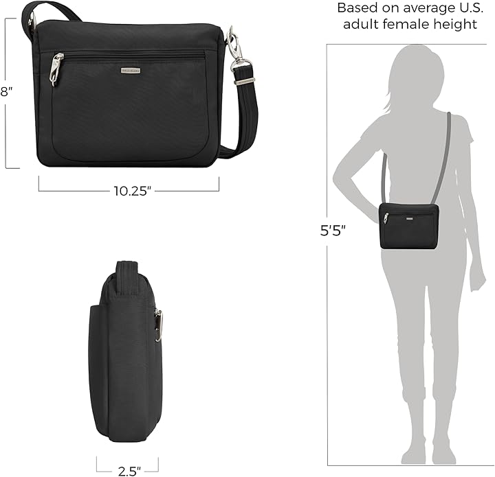 Travelon Anti-Theft Classic Small East/West Crossbody