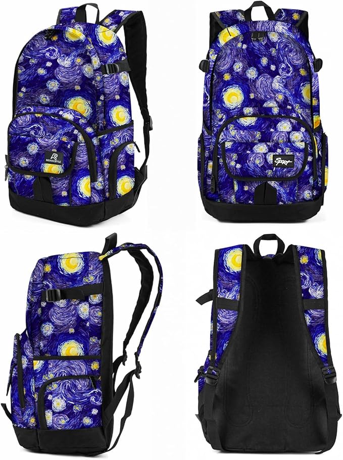 rickyh style School Backpack Travel Bag for Men & Women Lightweight College Back Pack with Laptop Compartmen