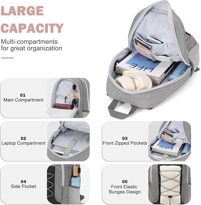 MAXTOP Travel Backpack Laptop Back Pack College Bookbag Anti-theft Backpacks Water Resistant Work Business Backpacks