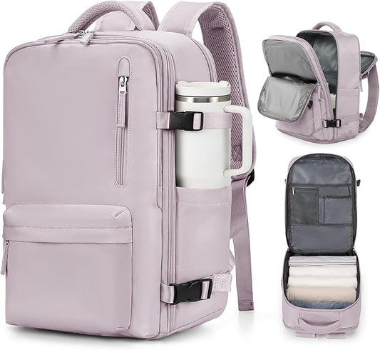 VGCUB Carry on Travel Backpack for Women Men Large Laptop Gym Work Frontier Airlines Personal Item Bag Business Airport Lightweight Backpack Flight Approved Mochilas de Viaje,Pink