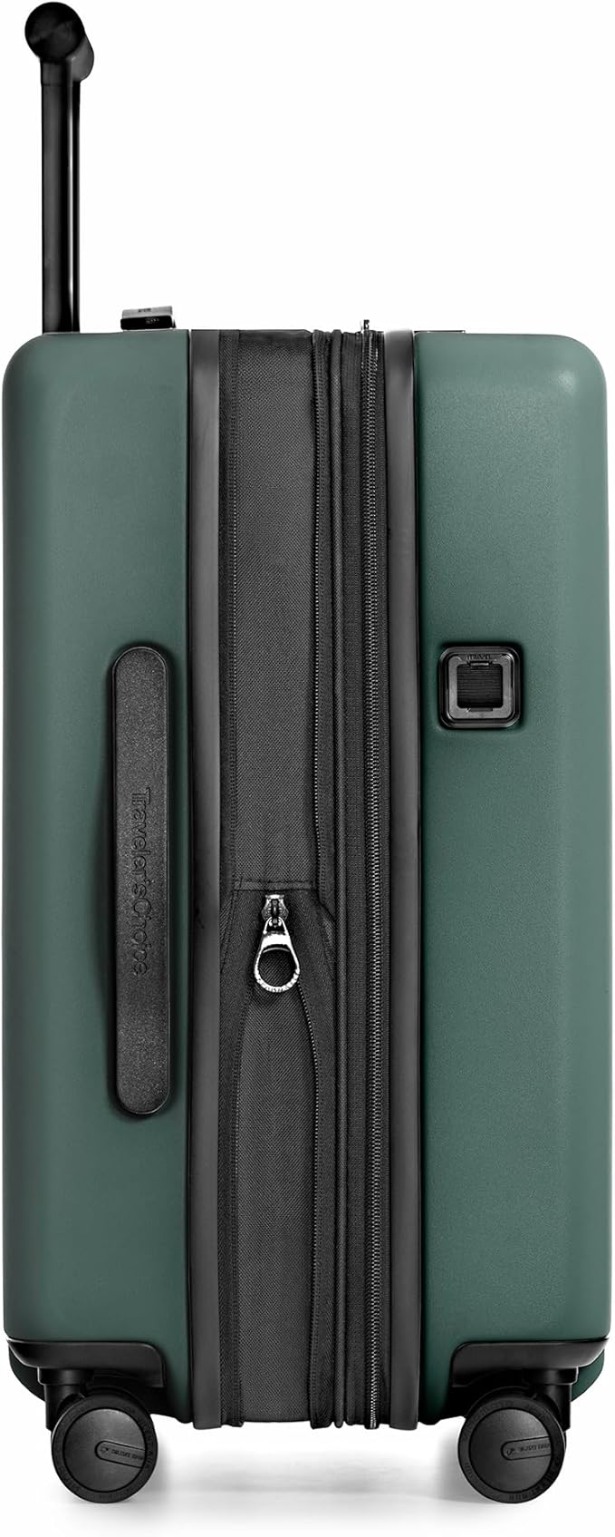 Traveler's Choice Markham Hardside Expandable Luggage with Double Spinner Wheels, Carry-On 21-Inch Suitcase, TSA Lock, 21-Inch, Green
