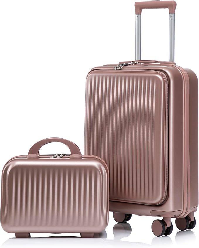 Hardside Luggage, Lightweight Suitcases with Spinner Wheels, 20/14 Inch