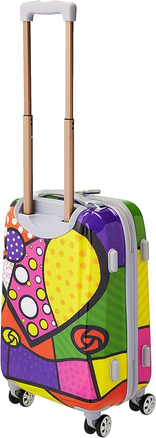 Rockland Vision Hardside Spinner Wheel Luggage, Heart, Carry-On 20-Inch