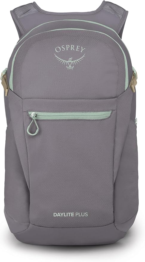 Osprey Daylite Plus Commuter Backpack - Lightweight, Everyday Pack with Laptop Sleeve and Water Bottle Pockets - Ideal for Campus, Work, and Travel with Versatile Storage, Soundwave Grey/Latte Brown