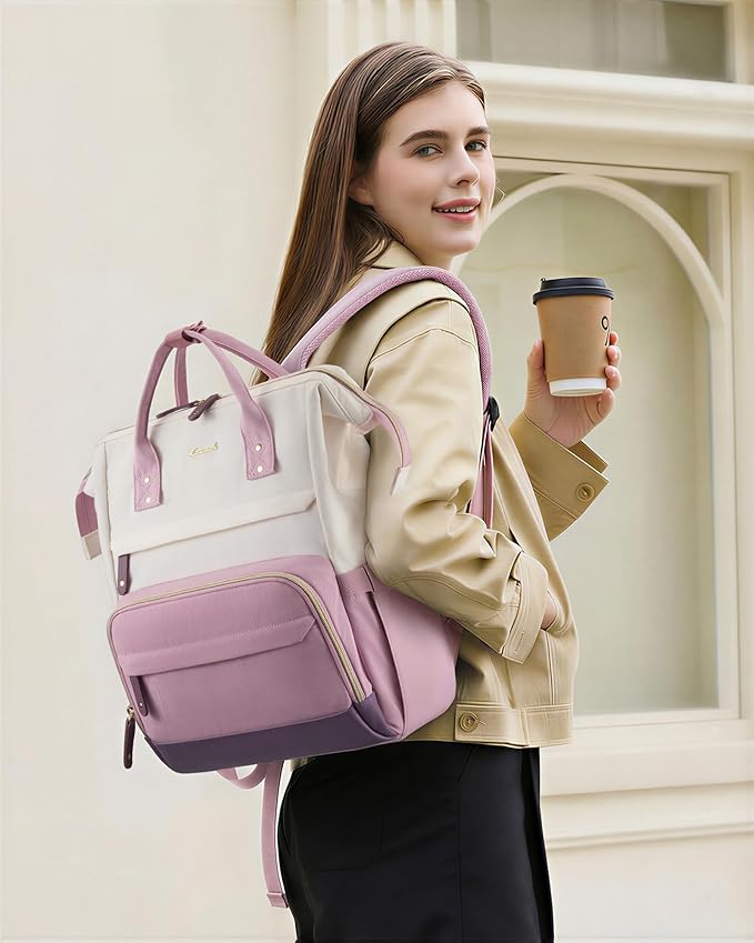 LOVEVOOK Laptop Backpack for Women, 15.6 Inch Work Business Backpacks Purse With Large Capacity