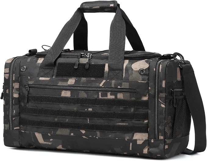 45L Gym Bag for Men & Women, Tactical Military Duffle Bag for Travel Weekender Gym Workout Deployment, Large Sports Bag for Hockey Football Baseball Soccer Basketball