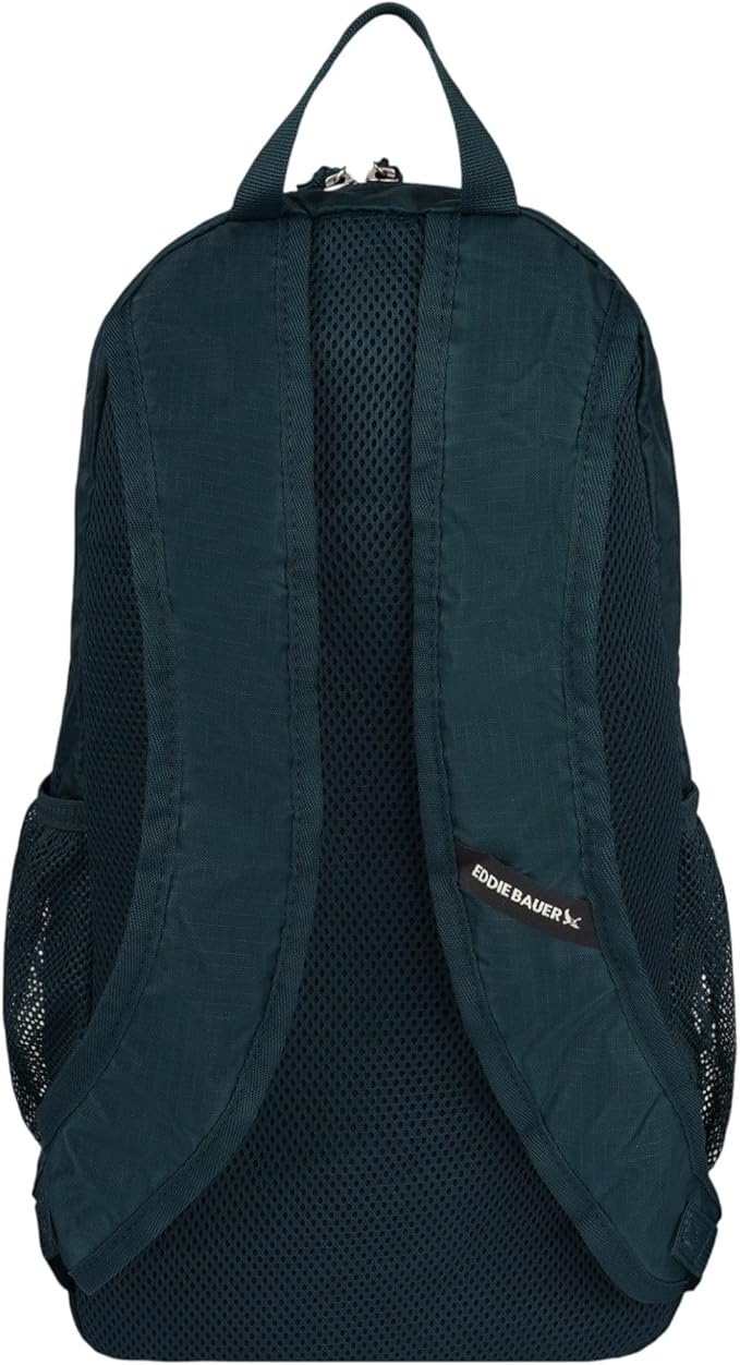 Eddie Bauer Stowaway Packable Backpack | Travel | Outdoor | Lightweight | Foldable | Durable | Ripstop Polyester | 20L - Marine