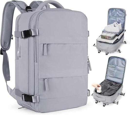 coofay Vacuum Backpack Travel with Pump Vacpack Travel Backpack with Vacuum System Mochila de Viaje Compresion al Vacio Easyvacpack Airbag Backpacks for Traveling Carry on Luggage