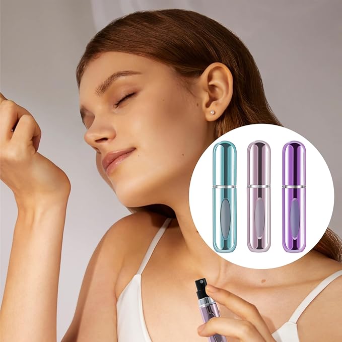 Perfume Travel Refillable,Travel Perfume Bottle Refillable Perfume Bottle 5ml Mini Spray Bottle(3 Pack)
