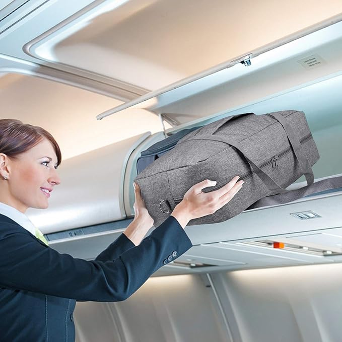 WANDF For Spirit Airlines Personal Item Bag 18x14x8 Travel Duffel Bag Underseat Foldable Carry-on Luggage for Women