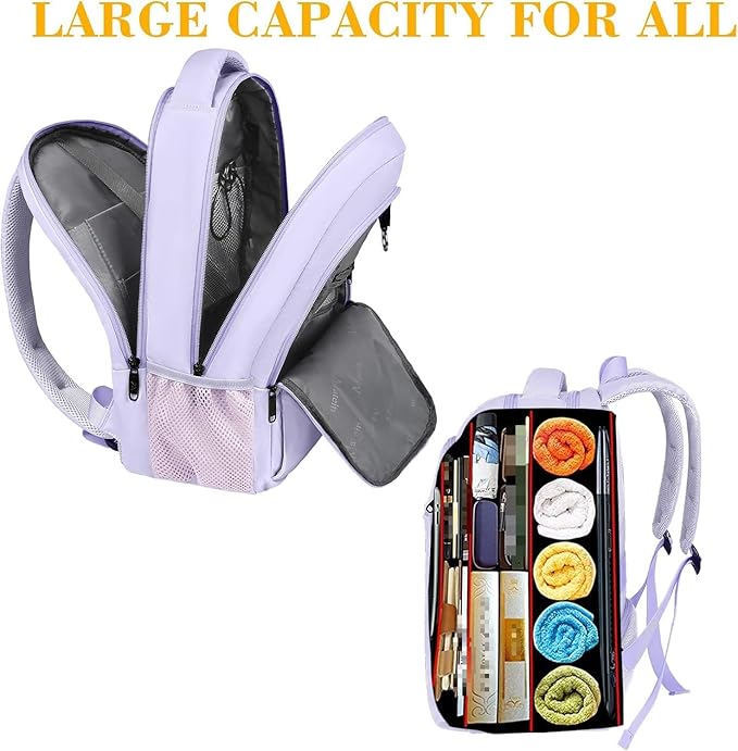 MATEIN Laptop Backpack for Girls, 15.6 Inch College School Backpack for Women, Water Resistant Durble Slim Students Bookbag Casual Daypack Travel Computer Nurse Work Bag Gift