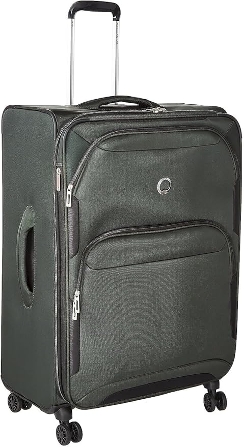 DELSEY PARIS Sky Max 2.0 Softside Expandable Luggage with Spinner Wheels, Green, 2-Piece Set (21/24)