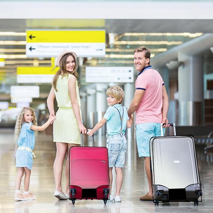 Thicken Clear Luggage Cover Protector, 22" PVC Luggage Covers for Suitcase Waterproof Dustproof Anti-scratch Travel Suitcase Covers Case for Wheeled Luggage