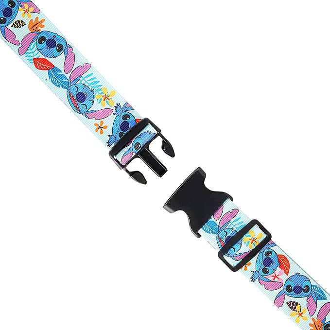 Disney Stitch Luggage Strap 2-Piece Set Officially Licensed, Adjustable Luggage Straps from 30'' to 72''