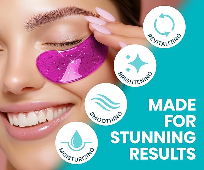 Stylia Collagen & Vitamin C Under Eye Patches for Puffy Eyes & Dark Circles - Depuffing, Hydrating & Firming Under Eye Mask with Hyaluronic Acid - Stocking Stuffers for Teen Girls, Vegan (30 Pairs)
