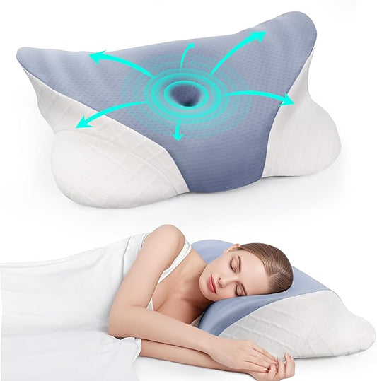 Cozyhealth Cervical Pillow for Pain Relief Sleeping, Ergonomic Contour Memory Foam Neck Pillow for Sleeping, Orthopedic Bed Pillow Side Sleeper Pillow Memory Foam Pillows for Back & Stomach Sleepers