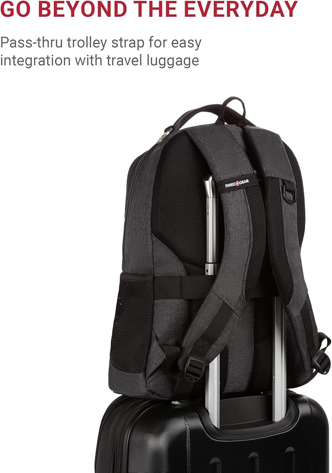 SwissGear 5505 Cecil 16” Laptop Backpack Olive – Daily Laptop Bag with Gear Attachment Options – Multiple Organizer Pockets & Padded Shoulder Straps