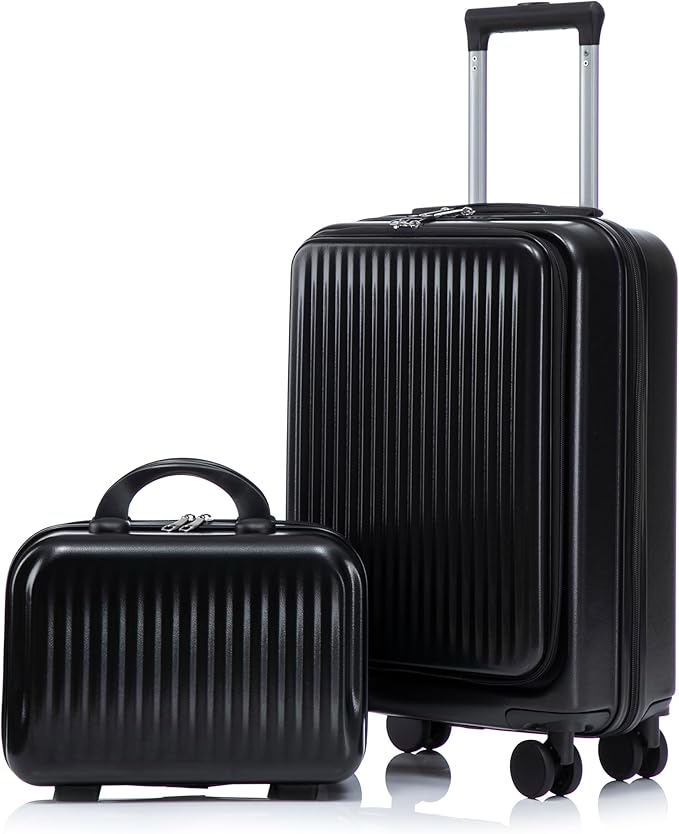 Hardside Luggage, Lightweight Durable Suitcase with Spinner Wheels, 20/14 Inch