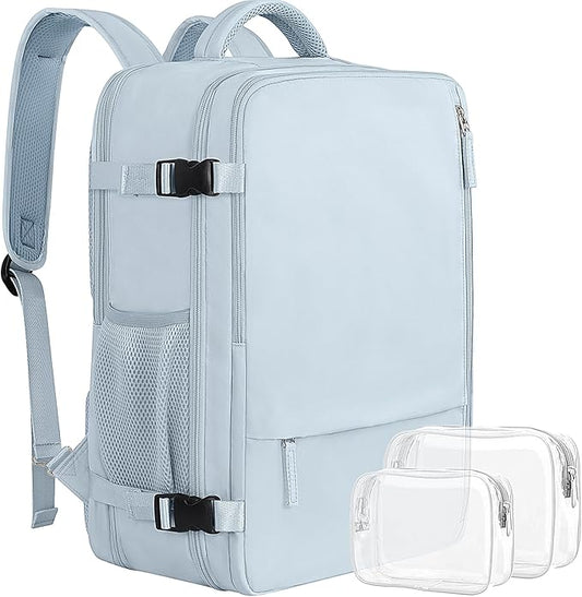Large Expandable Travel Backpack for Men and Women, 17 Inch Laptop, Waterproof, Casual, College, Business, Hiking, Camping