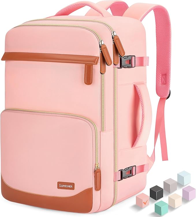 40L Travel Backpack, Water-Resistant Carry On Backpack for Men Women, Business Laptop Backpack for Trips & Commutes, Fits 15.6/17.3 Inch Laptop