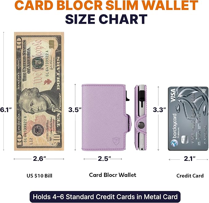 Conceal Plus Pop Up Wallet for Women – Slim Wallet for Small Purse & Crossbody Bag with Quick Card Access and RFID Blocking – Compact Card Holder (4-6 Card Capacity)