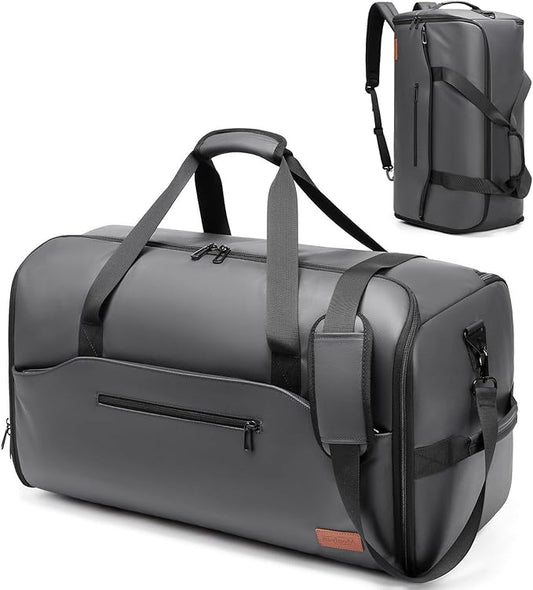 Garment Bags for Travel,45L Carry on Convertible Garment Duffle bag for Men Women - 3 in 1 Hanging Suit Travel Bag with Shoulder Strap