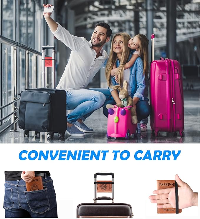 Passport Holder Cover Wallet Travel Essentials Leather Rfid Blocking Case Vacation Luggage Must Haves Travel Accessories for Men Women (116#Coffee)