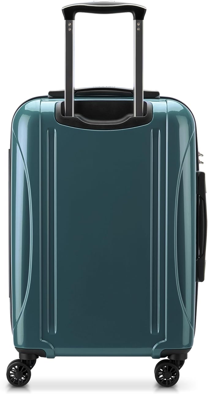 DELSEY PARIS Helium Aero Hardside Expandable Luggage with Spinner Wheels, Metallic Green, Carry-On Plus 21 Inch