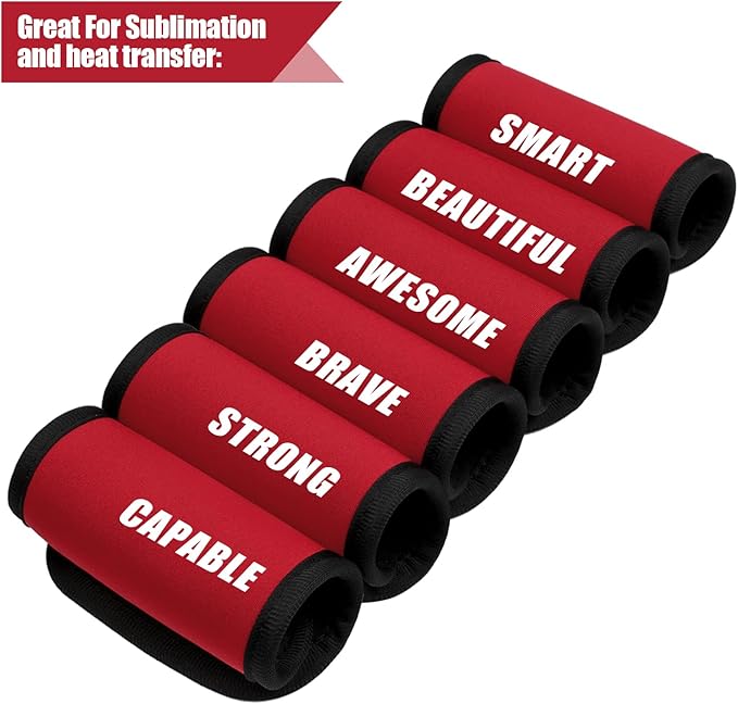 6 Pack Luggage Handle Wrap, Luggage Handle Wraps for Suitcase, Deep Red Luggage Tags, Suitcase Tags identifiers for Travel Accessories