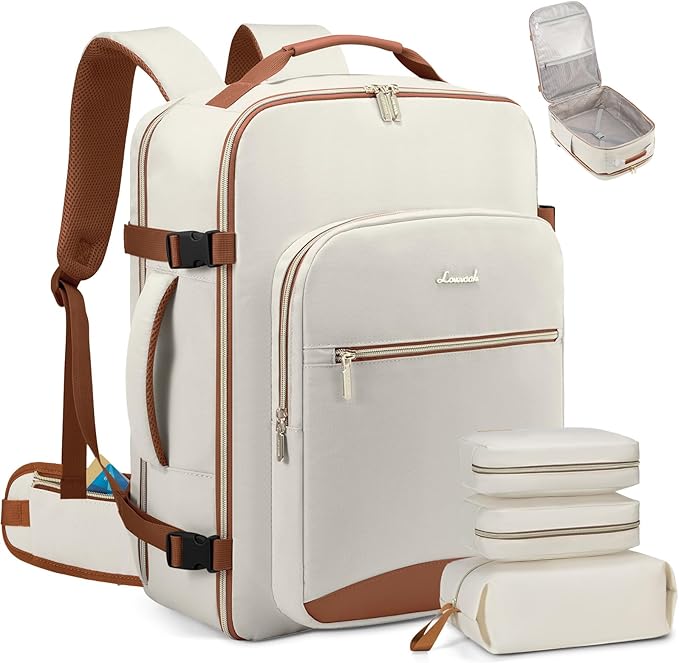 LOVEVOOK Travel Backpack for Women with Waist Strap,40L Cute Carry on Backpack Travels Essentials Personal Item Backpack for Traveling on Airplane,Large Carry on Luggage Travel Bag Flight Approved